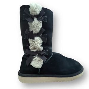 Koolaburra by UGG Victoria Tall Shearling Lined Winter Boots Black Size 8